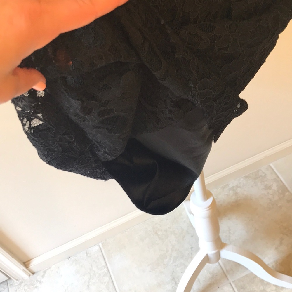 Express Black Lace Strapless Sweetheart Dress -Sz4 - Picture 6 of 8